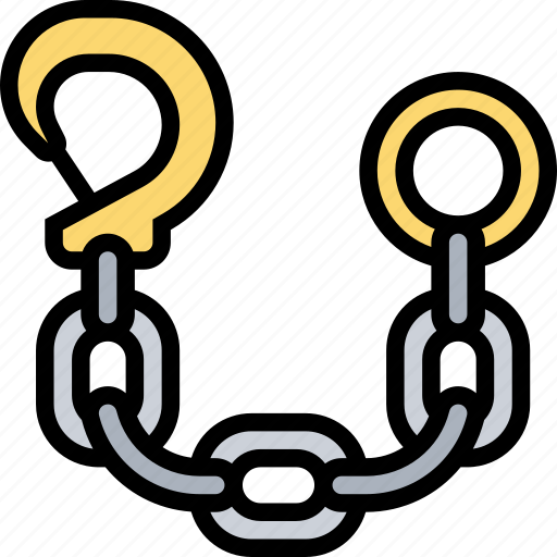 Tow, chain, hook, attached, safety icon - Download on Iconfinder
