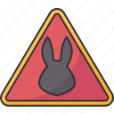 animal, rescue, rabbit, sign, precaution