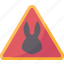 animal, rescue, rabbit, sign, precaution 