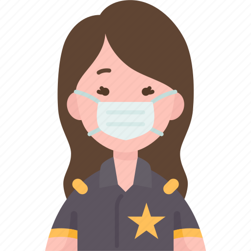 Coroner, rescue, volunteer, girl, facemask icon - Download on Iconfinder