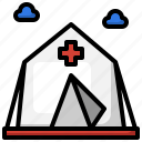 tent, medical, care, assistance, red, cross, hospital