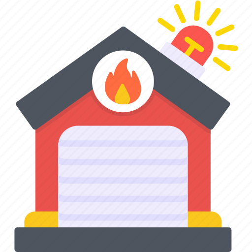 Fire, department, building, firefighter, station icon - Download on Iconfinder