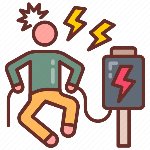 Electrical, shock, electrocution, medical, emergency, service, high icon - Download on Iconfinder