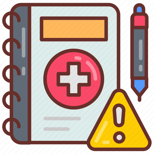 Emergency, preparedness, response, medical, diary, index, book icon - Download on Iconfinder