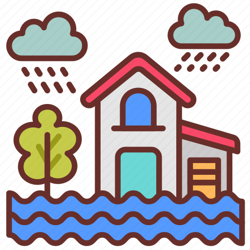 Flood, calamity, disaster, rain, natural, catastrophe, cataclysm icon - Download on Iconfinder