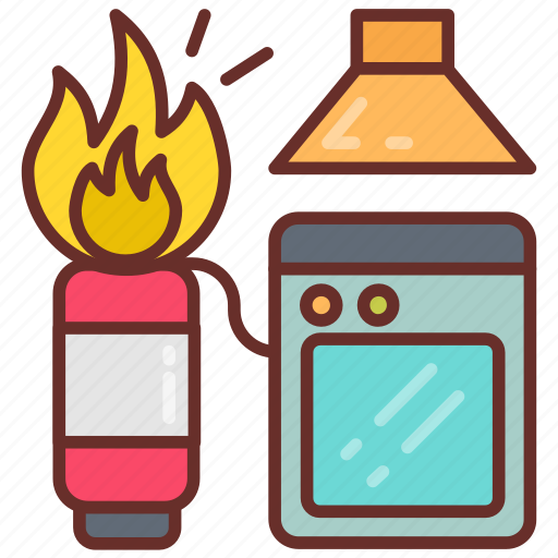Gas, fire, combustion, gasses, burner, cylinder, oven icon - Download on Iconfinder