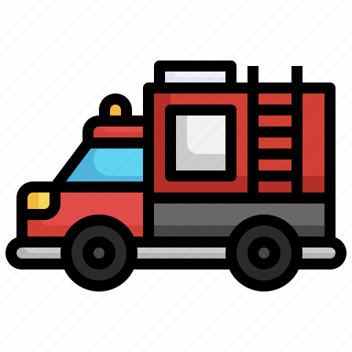 Fire, truck, firefighter, car, emergency, vehicle, security icon - Download on Iconfinder