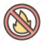 no fire, prohibition, forbidden, fire, flame 