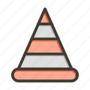 cone, construction, traffic, direction, sign
