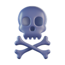 skull, death, skeleton, halloween, crossbones, toxic