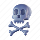 skull, death, skeleton, halloween, toxic, crossbones