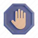 stop, sign, forbidden, hand, palm, warning