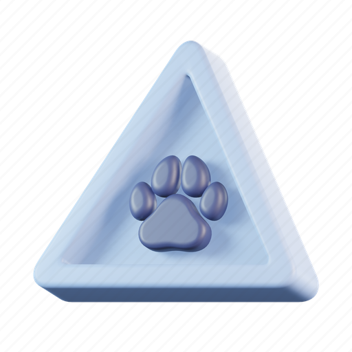 Beware, animal, dog, warning, paw, sign, beware of dog icon - Download on Iconfinder