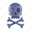 skull, death, skeleton, halloween, crossbones, toxic 
