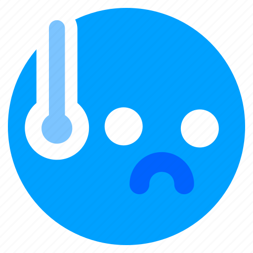 Fever, emoticon, temperatures, temperature, high icon - Download on Iconfinder