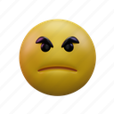 angry, face, emoji 