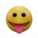 face, with, tongue, emoji 