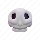 skull, face, emoji 
