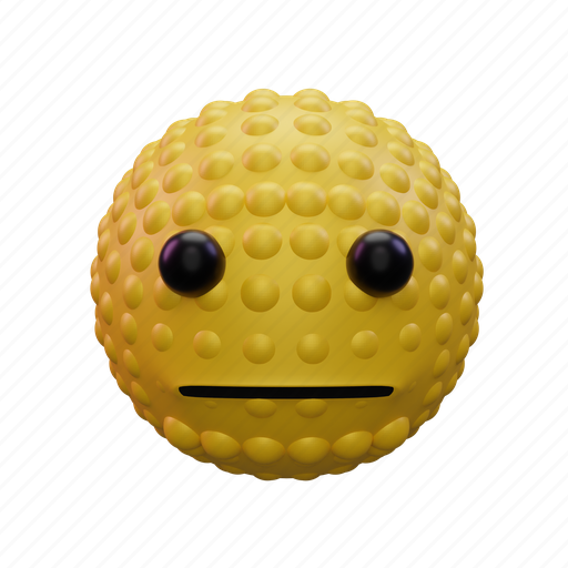 Dotted, line, face, emoji 3D illustration - Download on Iconfinder