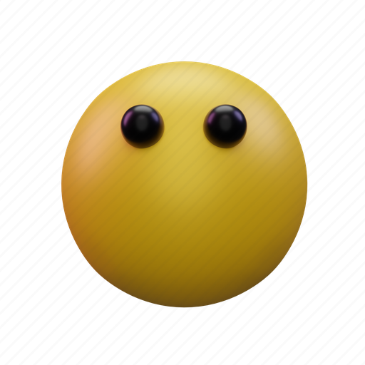 Face, without, mouth, emoji 3D illustration - Download on Iconfinder
