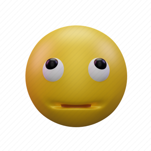 Face, with, rolling, eyes, emoji 3D illustration - Download on Iconfinder