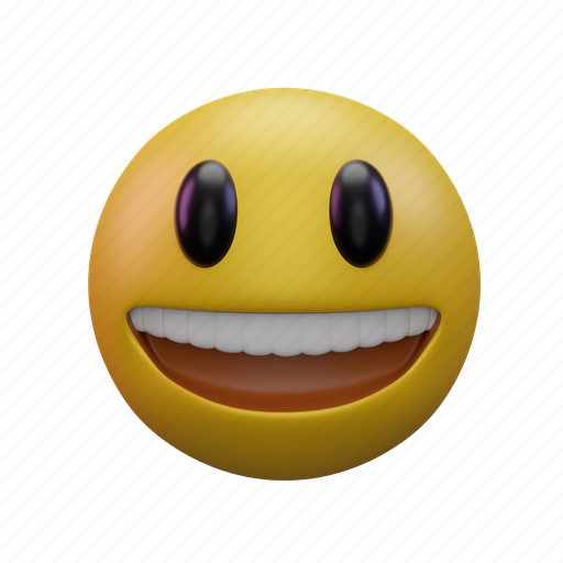 Grinning, face, with, big, eyes, emoji 3D illustration - Download on Iconfinder