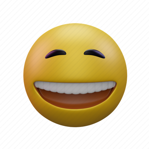 Grinning, face, with, sweat, emoji 3D illustration - Download on Iconfinder