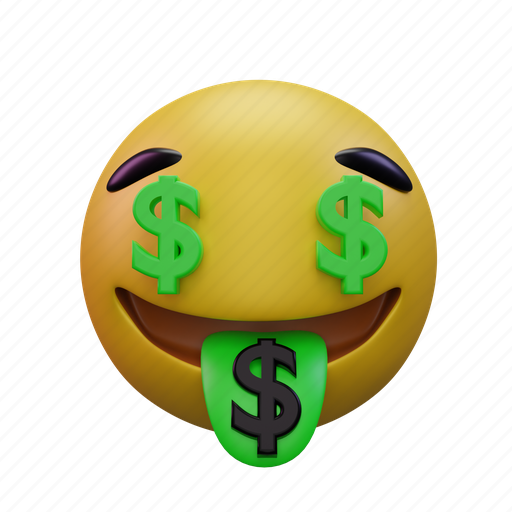 Money, mouth, face, emoji 3D illustration - Download on Iconfinder