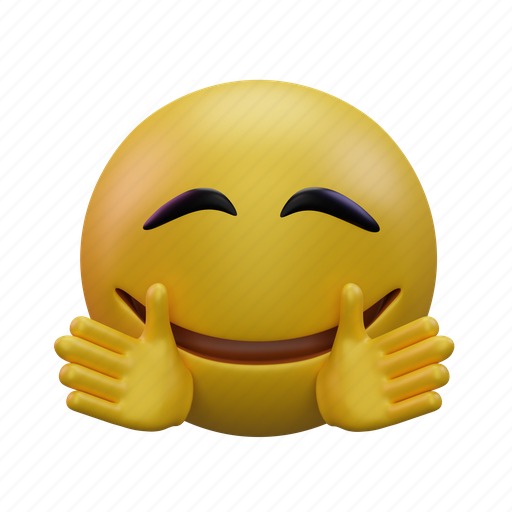 Smiling, face, with, open, hands, emoji 3D illustration - Download on Iconfinder