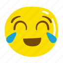 emoji, laugh, expression, happy