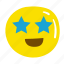 emoji, happy, star, smile 