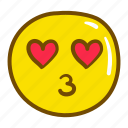 emoji, kiss, love, happy
