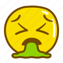 emoji, sick, vomit, expression