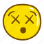 emoji, dead, fear, expression 