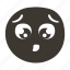emoji, impressed, sad, expression 