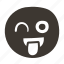 emoji, mocking, happy, expression 