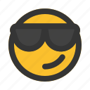 cool, emoji, smile, sunglasses, emoticon