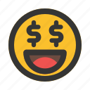 greed, money, emoji, smiley, emoticon