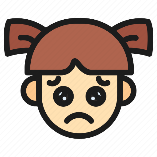 Emoji, girl, child, user, woman, avatar, tears icon - Download on Iconfinder