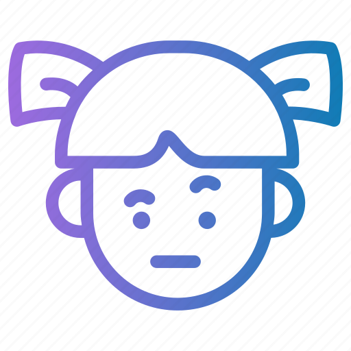 Emoji, girl, child, user, avatar, emoticon, doubtful icon - Download on Iconfinder