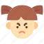 emoji, girl, child, user, avatar, emoticon, anger, angry, furious 