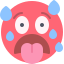 sweat, emoji, sweating, hot, overheating 