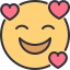 smile, emoji, smiley, heart, feelings 