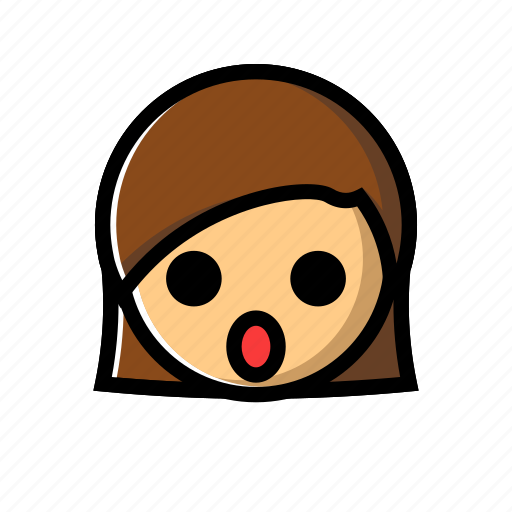 Girl, shocked, surprised icon - Download on Iconfinder