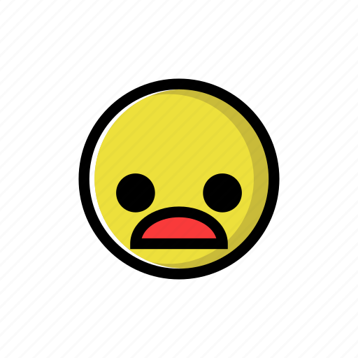 Devastated, sad, unhappy, yellow icon - Download on Iconfinder