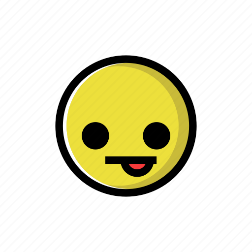 Careless, playful, tongue, yellow icon - Download on Iconfinder