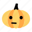 character, confused, cute, emotion, pumpkin, puzzled, think 