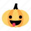 cute, emoji, happy, making faces, pumpkin, tease, tongue 