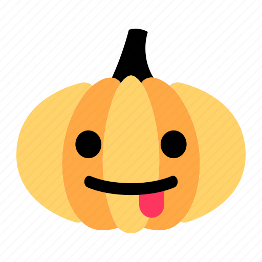 Cartoon, character, cute, face, pumpkin, tease, tongue icon - Download on Iconfinder