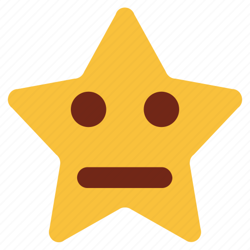 Boring, cartoon, dull, emoji, emotion, star, stare icon - Download on Iconfinder